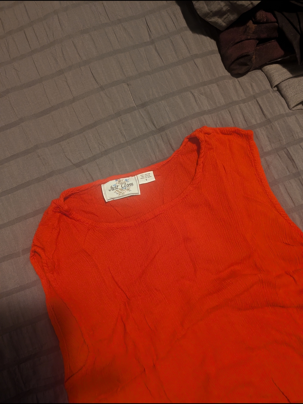 Red Sleeveless Knit Top